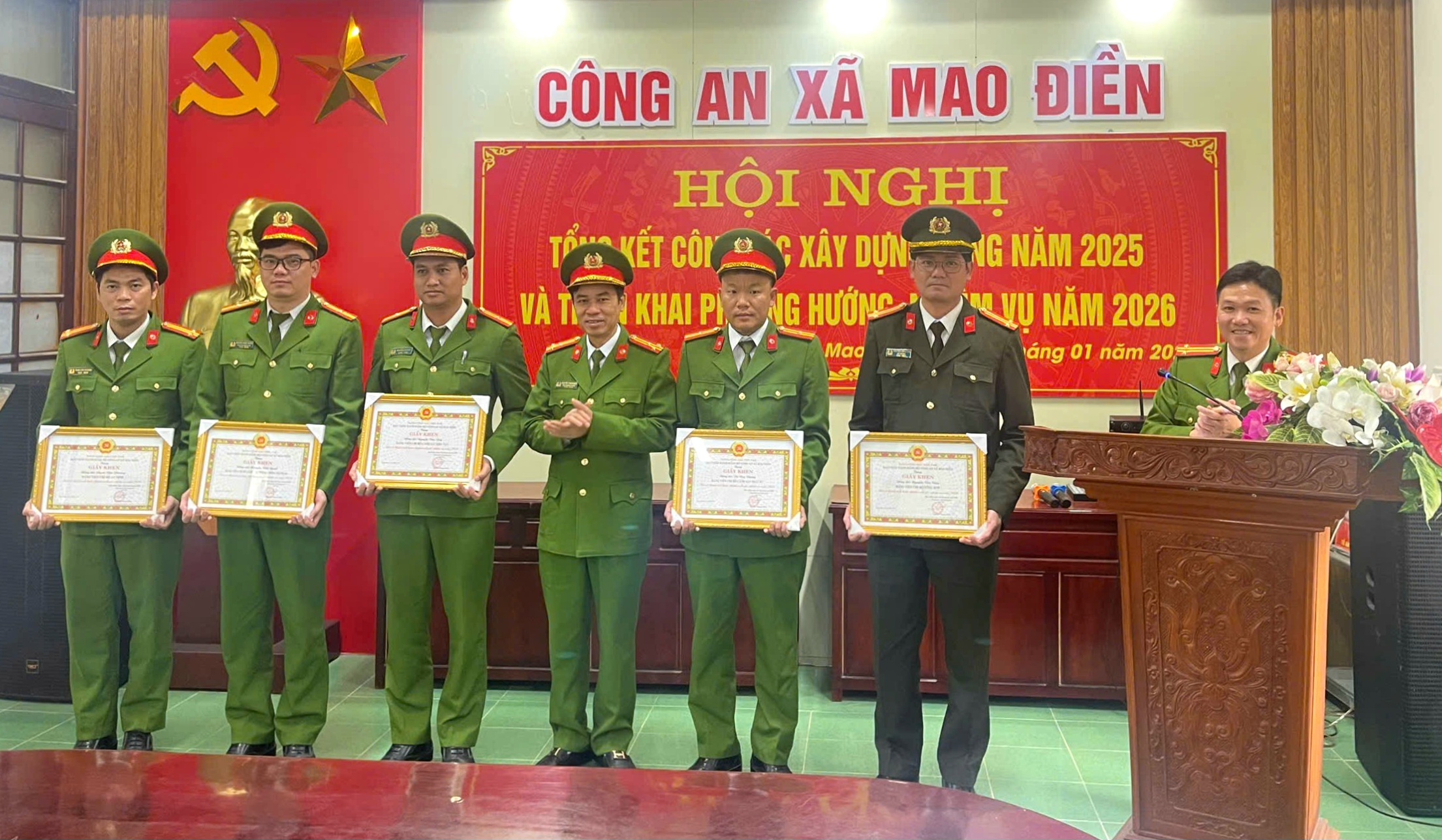 Công an xã Mao Điền tập trung nâng cao năng lực lãnh đạo, sức chiến đấu của tổ chức Đảng